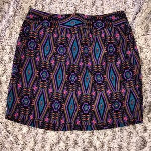 Trial print mini skirt